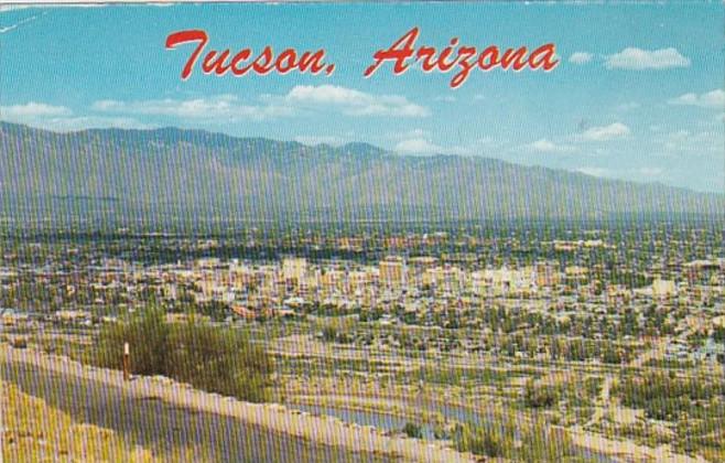 Arizona Tucson Panoramic View From A Mountain 1961