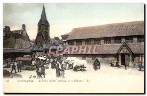 Honfleur - L & # 39Eglise St Catherine and the Power - Old Postcard