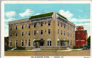 Galax, Virginia - View of the Bluemont Hotel - in 1946