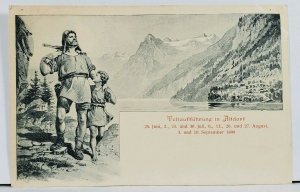 Sweden TELL AUFFUHRUNG IN ALTDORF Famous Marksman Willhelm Tell 1899 Postcard I3