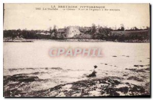 Old Postcard Brittany Picturesque The Chateau Le Guildo