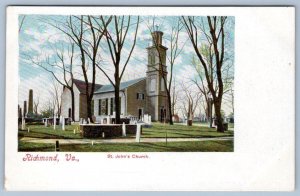 Pre-1907 RICHMOND VIRGINIA*VA*ST JOHN'S CHURCH*HUGH LEIGHTON MFG*GERMANY