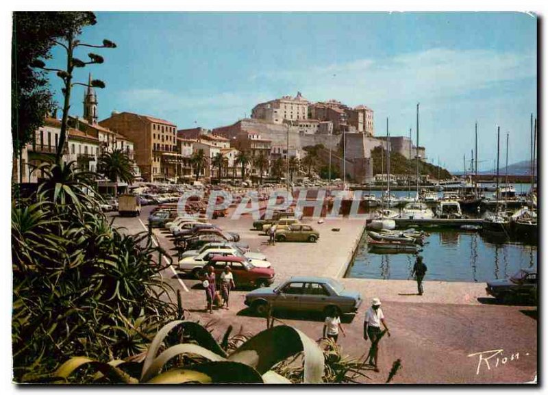 Old Postcard The port Calvi Citadel