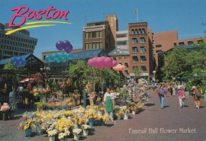 America Postcard - Faneuil Hall Flower Market, Boston, Massachusetts  RR9349