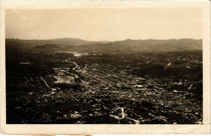 PC CPA HONDURAS, BIRD'S EYE VIEW, Vintage REAL PHOTO Postcard (b22527)