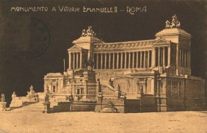 Italy Monumento a Vittorio Emanuele II Roma Rome Vintage Postcard 04.20