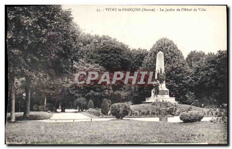 Old Postcard Vitry le Francois Marne The Garden City Hotel