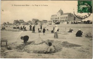 CPA CAYEUX-sur-MER - La Plage et le Casino (121389)