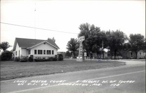 Camdenton Missouri MO Langs Motor Court Real Photo Vintage Postcard