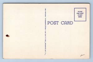Howard Platt Gardens Union Pacific Depot Boise ID UNP Unused Linen Postcard M8