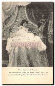 Postcard Old Woman Nude erotic Remembrance of & # 39absent