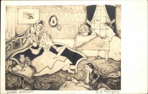 Vintage RPPC Illustrated Novel LITTLE WOMEN Louisa May Alcott