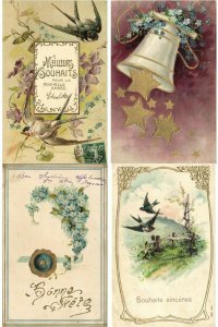 EMBOSSED GREETINGS FANTASY FANTAISIE 1000 CPA (L2326)