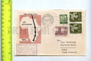 254928 GERMANY LUFTHANSA Frankfurt Johanesburg LH700 First flight 1962 postmark