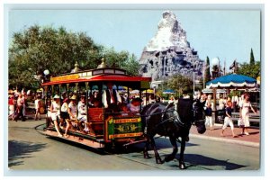 Disneyland Horse Drawn Streetcar At Main Street Anaheim California CA Postcard 