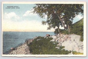 State View~Dodges Point @ Clear Lake Iowa~Vintage Postcard