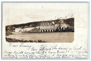 1906 St. Croix River Dam Construction Minneapolis MN RPPC Photo Antique Postcard