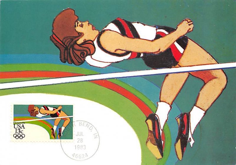 High Jumping Artwork by Robert Peak Olympic Unused 