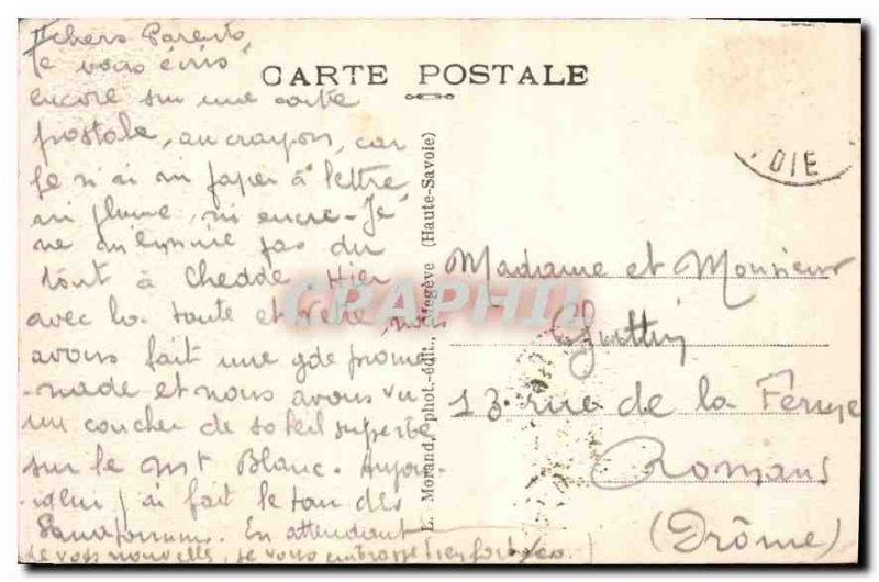 Old Postcard Chamonix Les Bossons