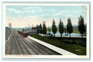 1915 N.Y.C.R.R. Station, Amsterdam, New York NY Antique Posted Postcard