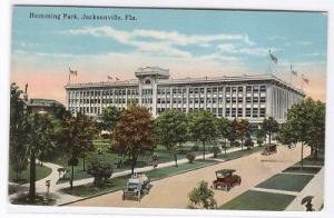 Hemming Park Building Street Jacksonville FL postcard