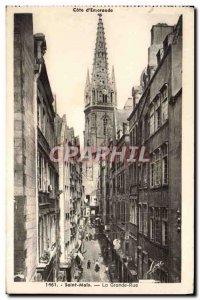 Old Postcard Saint Malo main street