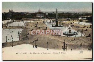 Old Postcard Paris's Place de la Concorde