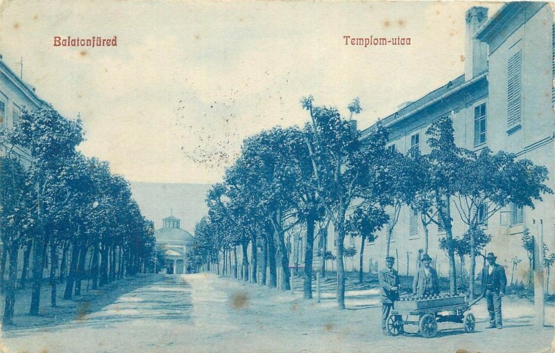 Hungary Balatonfured Templom-utcza 1908 postcard