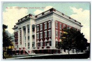 1912 Children's Home Exterior Roadside Grand Rapids Michigan MI Posted Postcard