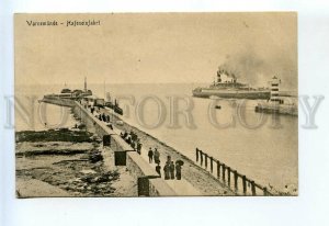 524270 GERMANY Warnemunde Lighthouse ship liner Old postcard