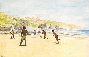 Beach Cricket Bathsheba Barbados West Indies Unused 