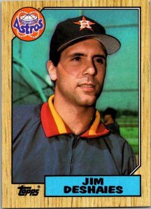 1987 Topps Baseball Card Jim Deshaies Houston Astros sk3359