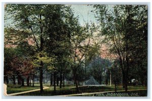 1907 Military Park Cannon Balls Indianapolis Indiana IN Posted Vintage Postcard
