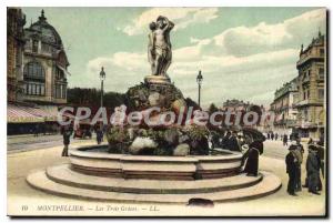 Old Postcard Montpellier The Three Graces