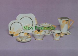 Geffrye Museum Postcard - Bone China 'Vogue' Shape Teaset abt 1935 - RR10244