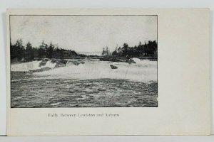 Maine Falls Between Lewiston and Auburn c1906 Postcard P19