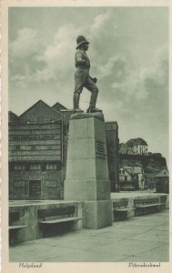 Heligoland Denkmal Statue Germany North Sea Antique Postcard