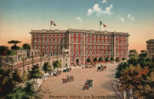Vintage Postcard 1910's Majestic Hotel Gia Suisse Rome Italy IT