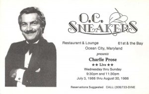 Ocean City Maryland OC Sneakers Restaurant Charlie Prose Live Ad PC AA23438