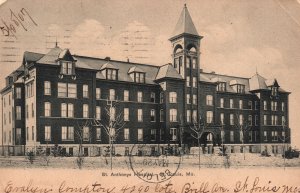 Vintage Postcard 1907 St. Anthonys Hospital Building St. Louis Missouri MO