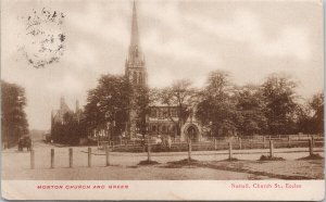 Monton Church & Green Nuttal Eccles Gullick's Coal Depot Ad (back) Postcard E72