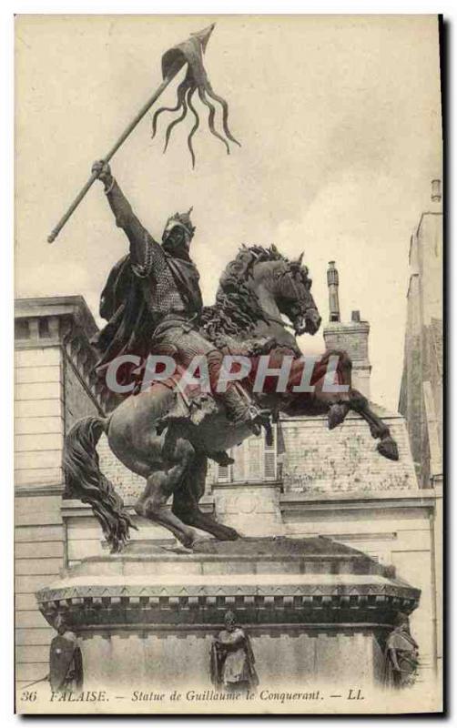 Postcard Ancient Cliff Statue of William the Conqueror