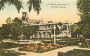 Albertype Bungalows Chandler Arizona hand colored 1920s Postcard San Marcos 6212