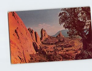Postcard Garden Of The Gods As Seen From Hidden Inn Colorado Springs CO USA