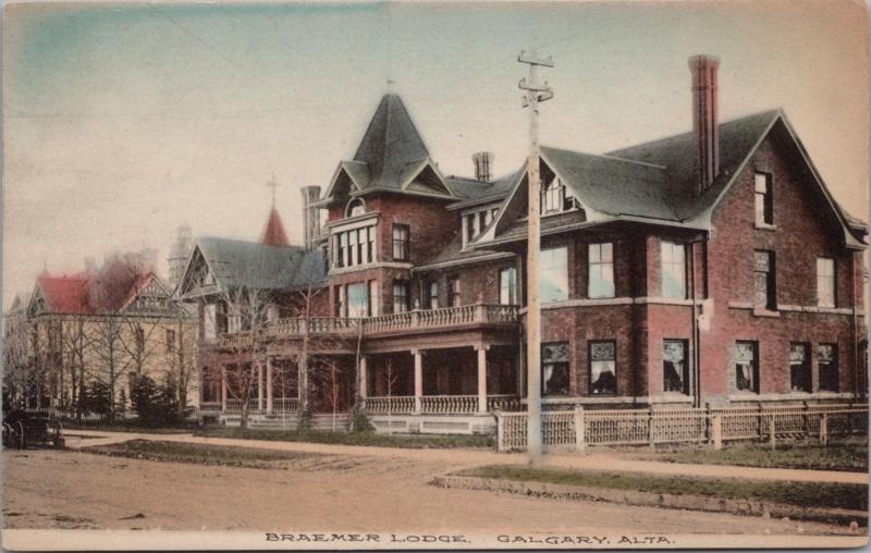 Braemer Lodge Hotel Calgary Alberta AB Alta Linton Bros. Antique Postcard E25