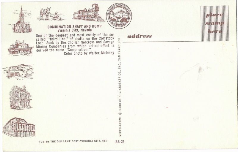 Combination Shaft and Dump Comstock Lode Virginia City Nevada