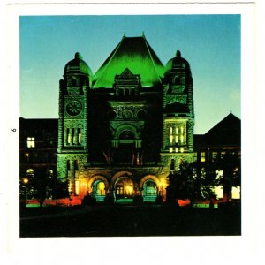 City Hall, Small 3 X 3 inch Plastichrome Card, Toronto, Ontario, 1970's