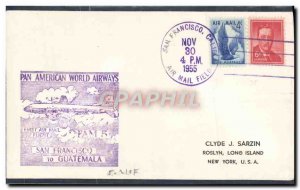 United States Letter 1st flight San Francisco Guatemala November 30, 1955