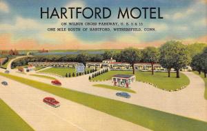 WETHERSFIELD, CT Connecticut  HARTFORD MOTEL  Hartford County   c1940's Postcard