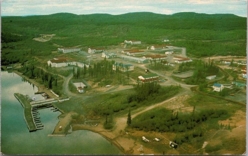 Eldorado Saskatchewan Sask SK Mining Town Aerial Beaverlodge c1972 Postcard D48